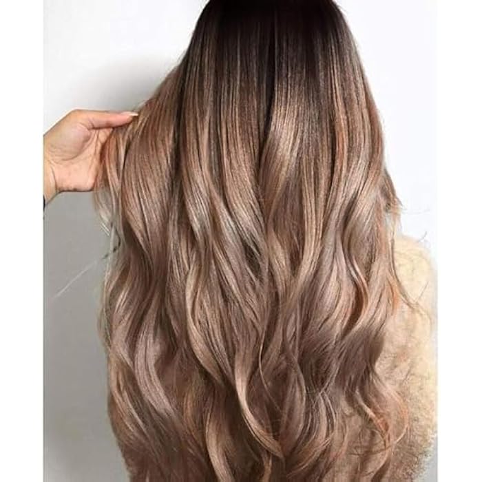 DILLARDS Mixed Colors Wavy Synthetic Hair Cover Natural Wavy Ombre Blonde Party Wig Long Curly Brown Ombre Wig Medium Length Synthetic Hair - Image 4